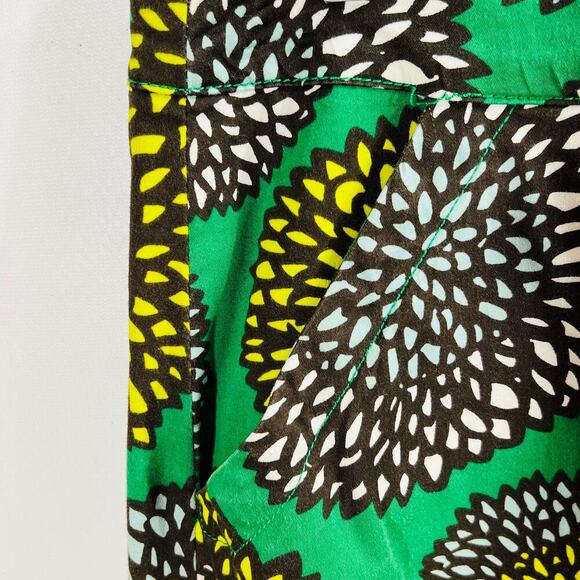 Boden Skirt Womens 6 Cotton Floral A Line Green Knee Length Pockets Zip Back - Picture 7 of 12